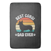 Beste Corgi Vader Ooit Retro Hond Badmat (Voorkant Verticaal)