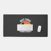 Beste Corgi Vader Ooit Retro Hond Bureaumat (Keyboard & Muis)