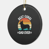 Beste Corgi Vader Ooit Retro Hond Keramisch Ornament (Links)