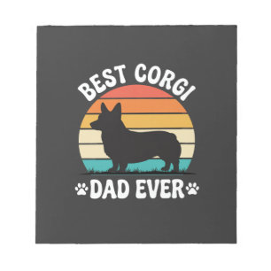 Beste Corgi Vader Ooit Retro Hond Notitieblok