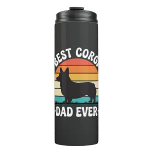 Beste Corgi Vader Ooit Retro Hond Thermosbeker