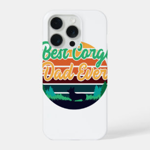 Beste Corgi Vader Ooit Retro Vintage Vaderdag Gesc iPhone 15 Pro Case