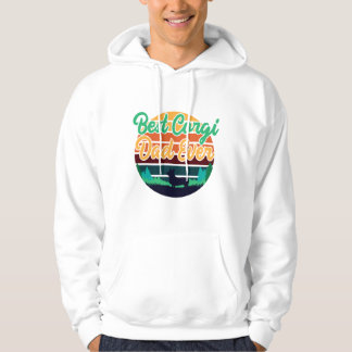 Beste Corgi-vader ooit Retro Vintage Vaderdagcadea Hoodie