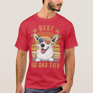 Beste Corgi-vader ooit vintage hondenliefhebber62 T-shirt