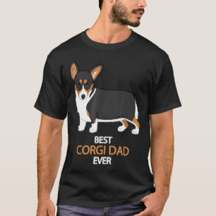Beste Corgi Vader Ooit Zwart Tricolor Pembroke Wel T-shirt