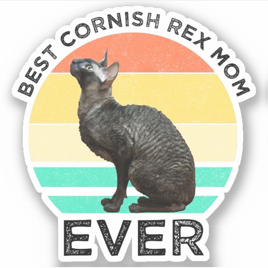 Beste Cornish Rex Moeder Ooit Sticker (Voorkant)