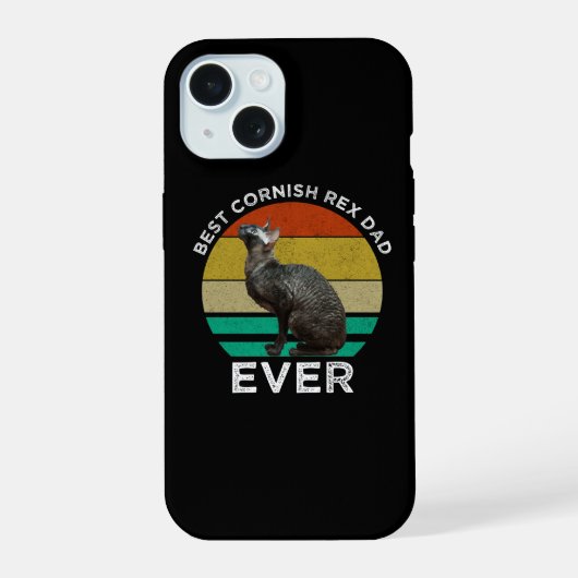 Beste Cornish Rex vader ooit iPhone 15 Case (Achterkant)