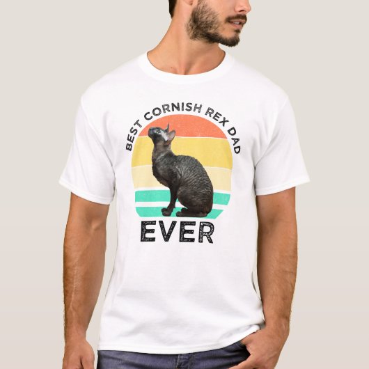 Beste Cornish Rex Vader Ooit T-shirt (Voorkant)
