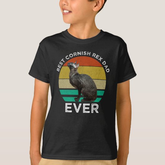 Beste Cornish Rex Vader Ooit T-shirt (Voorkant)
