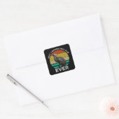 Beste Cornish Rex Vader Ooit Vierkante Sticker (Envelop)