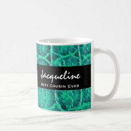 Beste COUSIN ooit Blauwgroen Groene Alligator Prin Koffiemok
