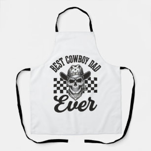 Beste Cowboy Vader Schedel Western T-shirt Ontwerp Schort