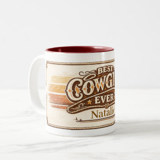 Beste Cowgirl Ooit Gepersonaliseerde Koffiemok Tweekleurige Koffiemok