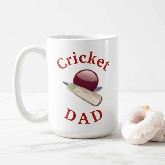 Beste 'Cricket DAD' ooit! Vader is elke dag Koffiemok (Met donut)