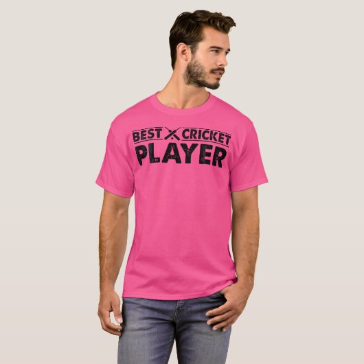 Beste Cricket speler Cricket speler T-shirt (Voorkant volledig)