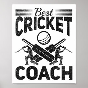 Beste Cricketcoach - Cricketende Cricketspeler Poster