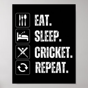 Beste cricketontwerp voor mannen vrouwen sport spo poster