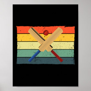 Beste cricketontwerp voor mannen vrouwen sport spo poster