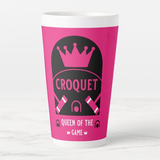 beste croquet game speler latte mok (Voorkant)