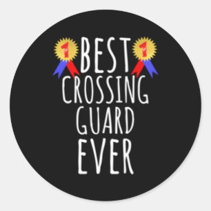 Beste Crossing Guard School Guard Ronde Sticker