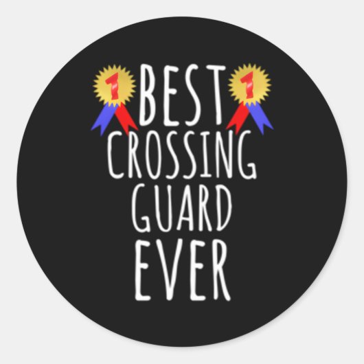 Beste Crossing Guard School Guard Ronde Sticker (Voorkant)