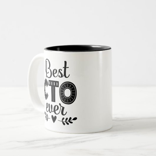 Beste CTO-manager ooit Tweekleurige Koffiemok (Voorkant links)