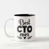 Beste CTO-manager ooit Tweekleurige Koffiemok (Links)