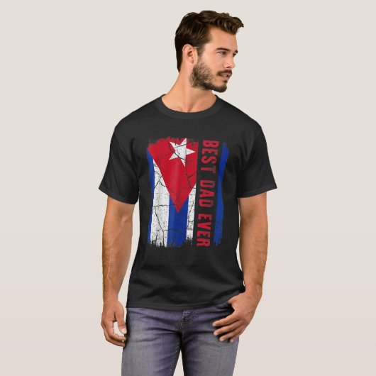 Beste Cubaanse vader ooit papa Vaderdag T-shirt (Voorkant volledig)