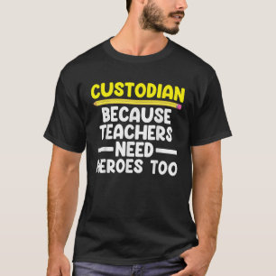 Beste Custodian Design voor Mannen Vrouwen Janitor T-shirt