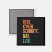 Beste Cyber Security Papa Ooit Cybersecurity Speci Magneet (Voorkant / Achterkant)