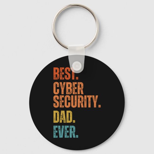 Beste Cyber Security Papa Ooit Cybersecurity Speci Sleutelhanger (Voorkant)