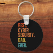 Beste Cyber Security Papa Ooit Cybersecurity Speci Sleutelhanger (Voorkant)