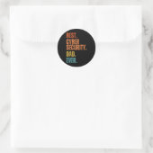 Beste cybersecurity vader ooit Cybersecurity Speci Ronde Sticker (Tas)