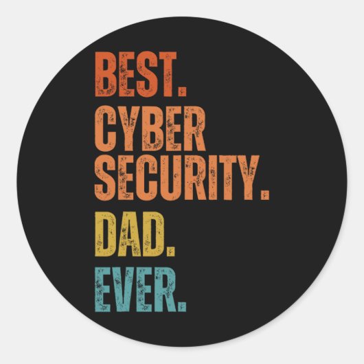 Beste cybersecurity vader ooit Cybersecurity Speci Ronde Sticker (Voorkant)