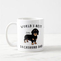 Beste Dachshond Papa ter Wereld Gepersonaliseerde 