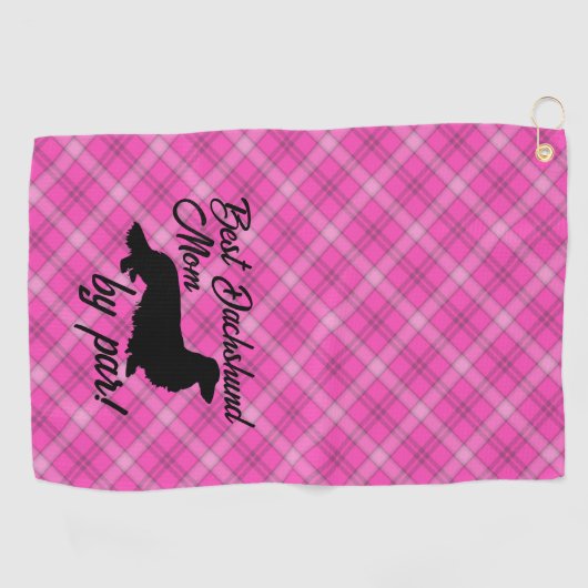 Beste Dachshund Moeder door Par Grappige Golf Hand Golfhanddoek (Horizontaal)