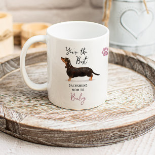 Beste Dachshund Moeder Foto en Illustratie Koffiemok