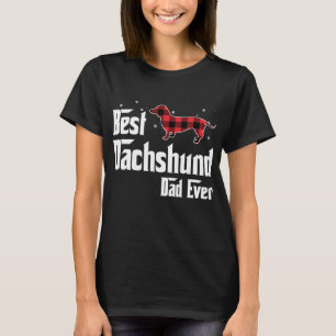 Beste Dachshund-pap ooit, rode kerstmis voor de be T-shirt