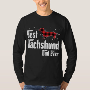 Beste Dachshund-pap ooit, rode kerstmis voor de be T-shirt