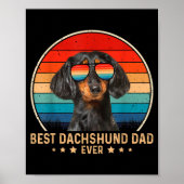  beste dachshund pap ooit Vaderdag Mannen Poster (Voorkant)