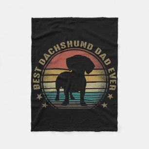 Beste Dachshund-papa ooit Funny Vaderdag Cadeaus V Fleece Deken
