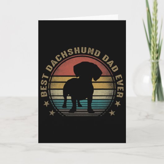 Beste Dachshund-papa ooit Funny Vaderdaggeschenken Kaart (Voorkant)