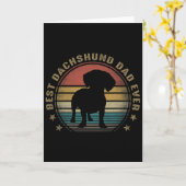 Beste Dachshund-papa ooit Funny Vaderdaggeschenken Kaart (Gele Bloem)