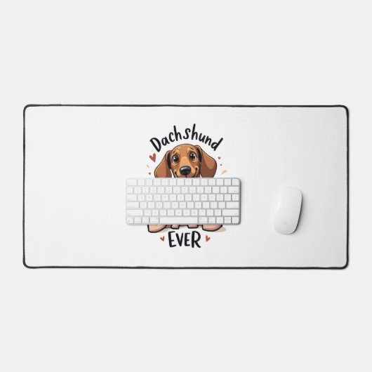 Beste Dachshund Papa Ooit T Shirt Bureaumat (Keyboard & Muis)