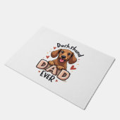 Beste Dachshund Papa Ooit T Shirt Deurmat (Schuin)
