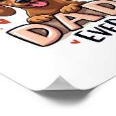 Beste Dachshund Papa Ooit T Shirt Poster (Hoek)