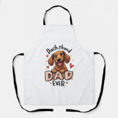 Beste Dachshund Papa Ooit T Shirt Schort (Voorkant)