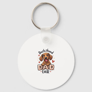 Beste Dachshund Papa Ooit T Shirt Sleutelhanger