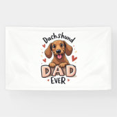 Beste Dachshund Papa Ooit T Shirt Spandoek (Horizontaal)