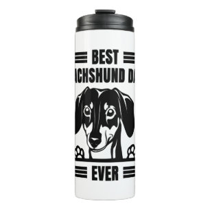 Beste Dachshund Papa Ooit T Shirt Thermosbeker
